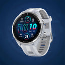 Garmin Forerunner® 965 Running Smartwatch, Colorful AMOLED Display, Training Metrics and Recovery Insights, Whitestone and Powder Gray