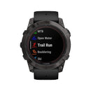 Garmin fēnix 7X Pro Sapphire Solar, Multisport GPS Smartwatch, Built-in Flashlight, Solar Charging Capability, 010-02778-10, Black