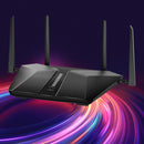 NETGEAR Nighthawk RAX54S WiFi 6 Router - AX5400, 5.4 Gbps, 2,500 sq. ft., 25 Devices, 1-Year Armor