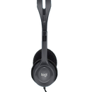 Logitech H111 Binaural Over-The-Head Stereo Headset, Black and Silver (981-000612)