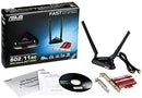 ASUS PCE-AC56 Dual-Band 2x2 AC1300 WiFi PCIe Adapter with Heat Sink, Detachable Antennas and Antenna Base
